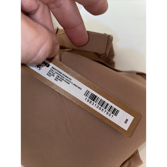 Skims 36D Beige Smoothing Full Coverage Lightly Lined Bra Sienna Underwire - Picture 6 of 8